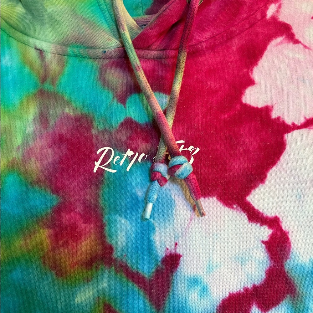Vibrant Multicolor Tie-Dye Hoodie - Picture 3 of 12